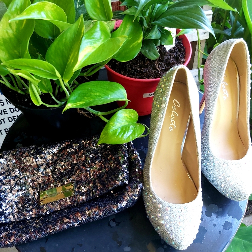 Celeste Rhinestone Pumps - Picture 11 of 16